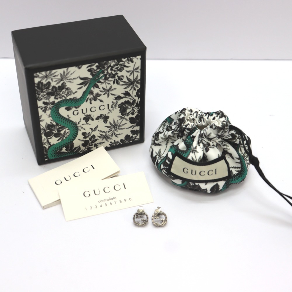 Gucci Interlocking Earrings G Silver - image 2